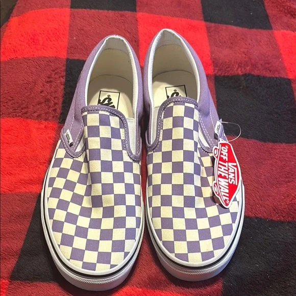 Vans | Shoes | Vans Mens 5 Classic Slip On Checkered Violet 